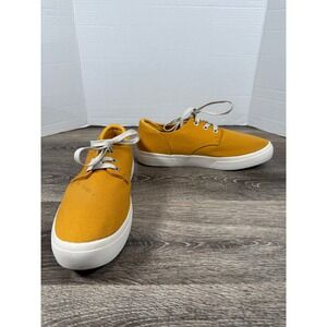 Sun & Stone Kiva Sneakers Men's 8.5 Yellow Mustard Earth Tones Retro Ochre